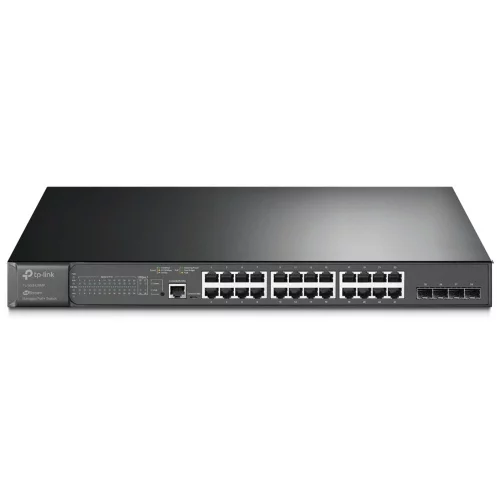 Коммутатор/ JetStream 28-Port Gigabit L2+ Managed Switch with 24-Port PoE+ (TL-SG3428MP)