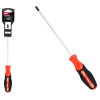 Крестовая DL3457 PH1x100мм сталь S2, матовый стержень, двухкомпонентная прорезиненная рукоять