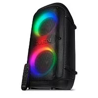 SVEN PS-800 2.0 Мобильные колонки чёрные (2x50 W, mini Jack, 2 х 6.35 мм Jack, USB, NFC, Bluetooth, FM, micro SD, ПДУ, 2 x 4400 мA, LED подсветка) (SV-021511)