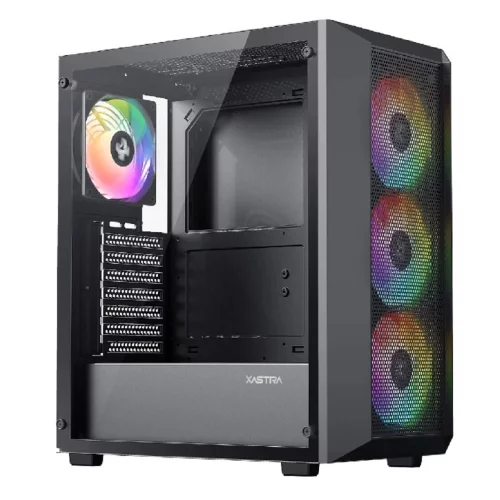 XASTRA Корпус A406 4ARGB Black ATX/Mesh/ tempered glass / 4x120mm ARGB PWM fans/ A406-4FC12A фото 2