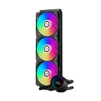 Система охлаждения/ Water Cooling System PCCooler DA360 V2 ARGB BK (300W, 360mm, Black, ARGB/ Fans: 3x120mm, 80.74FM, 36.5dBA, 2000RPM/ Pump height 54.3mm, 15dBA, 2600RPM, Rad thickness 27mm/ S: 1851,