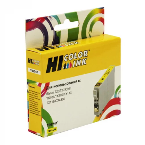Картридж Hi-Black HB-T0924 Y (для Epson Stylus C91/ CX4300/ T26/ TX106/ 109) (996351911)