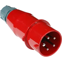 Вилка IEC 309 трехфазная, папа, 32A, 380V, разборная, красная (LAN-IEC-309-32A3P/ M) (LAN-IEC-309-32A3P/M)