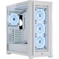 Корпус без блока питания/ Case Corsair iCUE 5000X RGB QL Edition, Midi-Tower, TG, 4x120mm RGB, 2xUSB-A 3.2, 1xUSB 3.2 Type-C, E-ATX, ATX, mATX, mITX White (CC-9011233-WW)