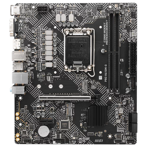 Материнская плата MSI PRO H610M-G H610, LGA1700, 2*DDR5, 1*PCIEx16, 1*PCIEx1, 1*M.2, 4*USB3.2Gen1, 6*USB2.0, 4*SATA3.0, 1G, VGA, DP, HDMI, M-ATX, BULK (PRO H610M-G||BULK) фото 2