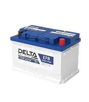 Аккумуляторная батарея для автомобилей/ DELTA серия START MASTER, DELTA START MASTER 75 Ah EFB, напряжение 12В, емкость 75 Ач (разряд 20 часов; 10.5В), пусковой ток: 700А, полярность обратная ( - +),