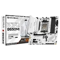 Материнская плата Maxsun MS-Terminator B650M WIFI ICE B650, AM5, 4*DDR5, 1*PCIEx16, 1*PCIEx4, 1*PCIEx1, 2*M.2, 2*TypeC, 6*USB3.2Gen1, 6*USB2.0, 4*SATA3.0, 2.5G, DP, HDMI, M-ATX, RTL (6940709661109)