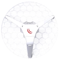 MikroTik LHG 5 Tripack (Three units of LHG 5 with 24.5dBi 5GHz antenna, Dual Chain 802.11an wireless, 600MHz CPU, 64MB RAM, 1x LAN, POE, PSU, RouterOS L3) – all three antennas in single box (RBLHG5KIT)