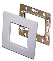 Рамка 1-постовая 45х45, с суппортом, белая (LAN-FRS45X45/ 1-WH) (LAN-FRS45X45/1-WH)