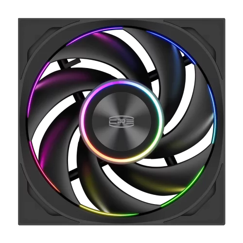 Кулер для корпуса/ Case Cooler PCCooler F7 X120 ARGB BK 3IN1 (120x120x28mm, 4-pin PWM, ARGB, 83CFM, 33.1dBA, 3000RPM, Black, 3pcs)