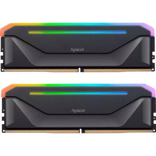 Apacer DDR5 32GB 6000MHz DIMM NOX RGB Black Gaming Memory CL38 1.35V Kit (2x16GB) (Retail) 2048*8 Heat Sink (Retail) 3 years (AH5U32G60C622NBAA-2)