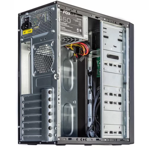 Корпус c блоком питания 500 Ватт/ Case Foxline FL-301, ATX, 1x5.25EXT, 1x3.5EXT, 4x3.5INT, 4xUSB2.0, HDA, w/o FAN, w/500W ATX PSU, w/1.2m EU pwr cord (FL-301-FZ500R) фото 3