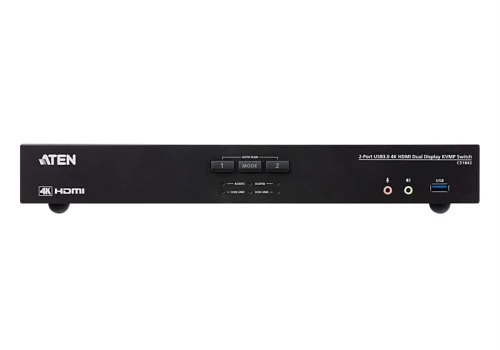 КВМ переключатель ATEN 2-Port USB3.0 4K HDMI Dual Display KVMP Switch (CS1842-AT-G)