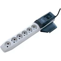 Сетевой фильтр Pilot Pro GP 6 розеток (5 евро + 1GP) 10 м, автомат/ Surge Protector ZIS Pilot Pro GP 10m, 6 outlets (5+1GP), white (PILOT PRO10M)