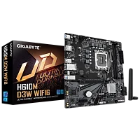 Материнская плата Gigabyte H610M D3W WIFI6 H610, LGA1700, 2*DDR5, 1*PCIEx16, 1*PCIEx1, 1*M.2, 1*TypeC, 3*USB3.2Gen1, 6*USB2.0, 4*SATA3.0, 1G, DP, HDMI, M-ATX, RTL