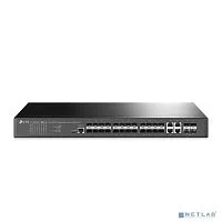 TL-SG3428XF JetStream управляемый коммутатор уровня 2+ на 20 гигабитных портов SFP, 4 порта SFP+ 10 Гбит/ с и 4 комбинированных порта SFP/ RJ45