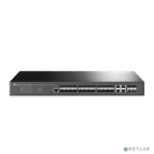TL-SG3428XF JetStream управляемый коммутатор уровня 2+ на 20 гигабитных портов SFP, 4 порта SFP+ 10 Гбит/ с и 4 комбинированных порта SFP/ RJ45