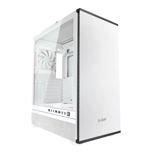 Корпус без блока питания/ PCCooler IE200 WH, Tempered Glass Full Tower, White, TG, SPCC, 1x120mm ARGB E-ATX, ATX, mATX, mITX 180/380/220mm 4x2.5