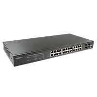 Управляемый L2+ коммутатор Gigabit Ethernet OSNOVO SW-24G4SF-L2 Управляемый L2+ коммутатор Gigabit Ethernet на 28 портов.Порты: 24 x GE (10/100/1000Base-T) + 4 x GE SFP (1000Base-X), Консольный порт; Уровень управления L2+ (Full managed); Подде