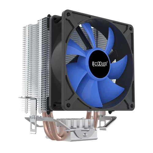 Кулер для процессора/ CPU Cooler PCCooler S93 V2 (100W, 3-pin, 125mm, Al/Cu, 2x6mm, 1x92mm, 48CFM, 22dBA, 2200RPM, S: 1700/1200/115X, AM5/AM4, silver, black) фото 2