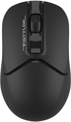 Мышь A4Tech Fstyler FB12S черный оптическая (1200dpi) silent беспроводная BT/ Radio USB (3but) (FB12S USB BLACK)