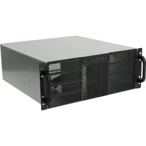 Procase RE411-D4H11-E-55 Корпус 4U server case,4x5.25+11HDD,черный,без блока питания,глубина 550мм,MB EATX 12