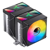 Кулер для процессора/ CPU Cooler JONSBO CR-1400 DV2 (230W, 4-pin PWM, 136mm, Al/ Cu, 6x6mm, ARGB, 2x92mm, 38.2CFM, 33.8dBA, 2300RPM, S: 1851/ 1700/ 1200/ 115X/ 2011, AM4/ AM5 Black) (CR-1400 DV2 BLACK)