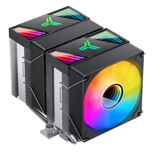 Кулер для процессора/ CPU Cooler JONSBO CR-1400 DV2 (230W, 4-pin PWM, 136mm, Al/ Cu, 6x6mm, ARGB, 2x92mm, 38.2CFM, 33.8dBA, 2300RPM, S: 1851/ 1700/ 1200/ 115X/ 2011, AM4/ AM5 Black) (CR-1400 DV2 BLACK)