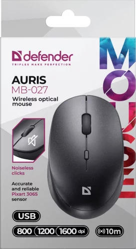 Мышь Defender беспроводная оптическая Auris MB-027 (52027) фото 6