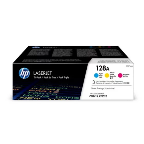 Тонер-картридж набор из 3 шт/ HP 128A CYM Tri-Pack LJ Toner Cartridge (CF371AM)