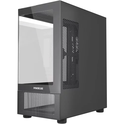 Powercase Vision Micro M2, Tempered Glass, чёрный, mATX (CVMBM2-L0) фото 2