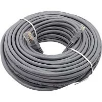 Патч-корд TWT UTP кат. 5e 15 м серый (TWT-45-45-15-GY)