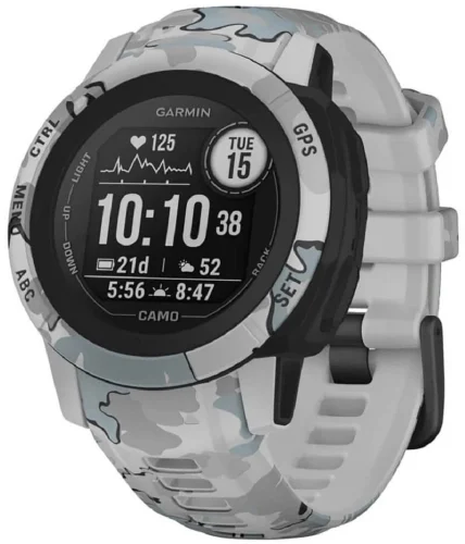 Смарт-часы Garmin Instinct 2S 40мм 1.2 корп.черный/серый рем.серый/камуфляж (010-02563-03)