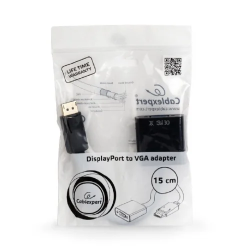 Cablexpert Переходник DisplayPort - VGA A-DPM-VGAF-02, 20M/ 15F, кабель 15см, пакет фото 3