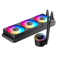 Система жидкостного охлаждения/ Water Cooling System JONSBO TG-360 Black (300W, 360mm, Black, ARGB/ Fans: 3x120mm, 66.19CFM, 35.4dBA, 1800RPM/ Pump height 72mm, 30dBA, 2400RPM, Rad thickness 27mm/ S: