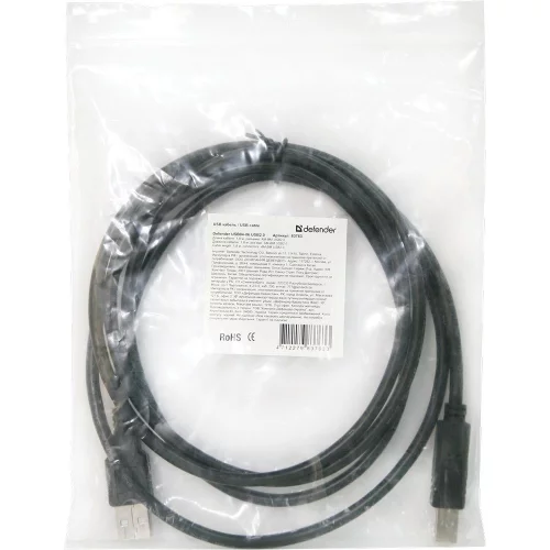Кабель USB2 AM/BM 3M USB04-10 83764 DEFENDER фото 2
