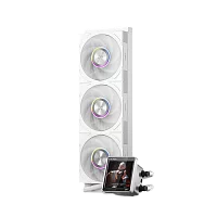 Система охлаждения/ Water Cooling System PCCooler DT360 ARGB Display WH (300W, 360mm, LED temp., White, ARGB/ Fans: 3x120mm, 83.83CFM, 3000RPM/ Pump height 62mm, 15dBA, 2600RPM, Rad thickness 27mm/ S: