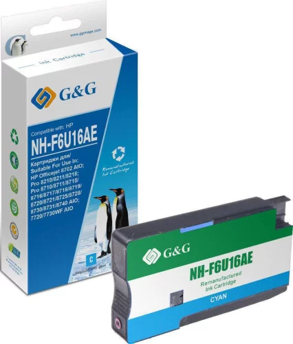 Картридж G&G 953XL для OJP 8710/ 8720/ 8730/ 8210, голубой, 1600 стр. (GG-F6U16AE)