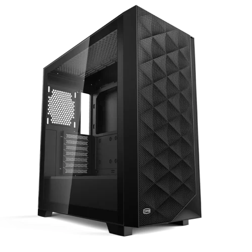 Корпус без блока питания/ Case PCCooler C3D510 BK, Midi-Tower, TG, Mesh, no fans, 2xUSB-A 3.0, E-ATX, ATX, mATX, mITX Black