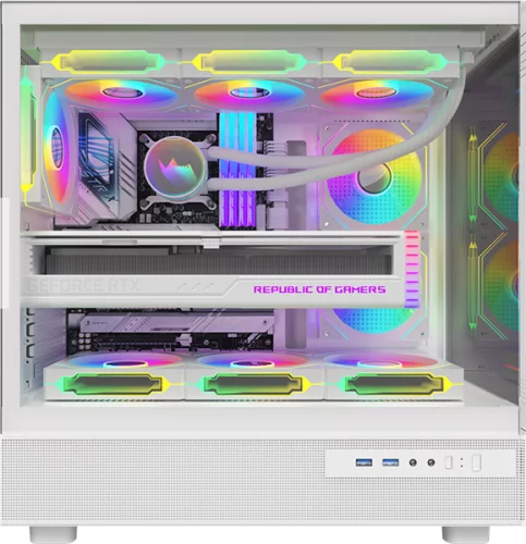 Корпус Formula V Line Crystal Z8 White, ATX (CRYSTAL Z8 WHITE) Корпус Formula V Line Crystal Z8 White, ATX, Left side Tempered Glass, Dual Front Panel with Tempered Glass & Mesh, TYPE-C*1, USB3.0*2