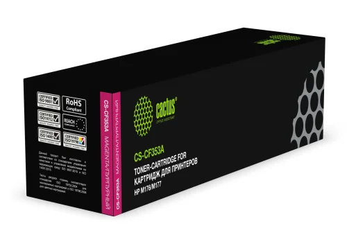 Картридж лазерный Cactus CS-CF353A CF353A пурпурный (1000стр.) для HP M176/M177 фото 3