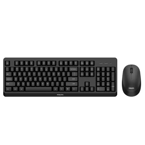 Комплект клавиатура+мышь Philips Wireless Combo SPT6307BL (Keyboard SPK6307BL+Mouse SPK7307BL) 2.4GHz 104 key/ 3 butt 1600dpi, right/ left, Black (SPT6307BL/ 87) (SPT6307BL/87)