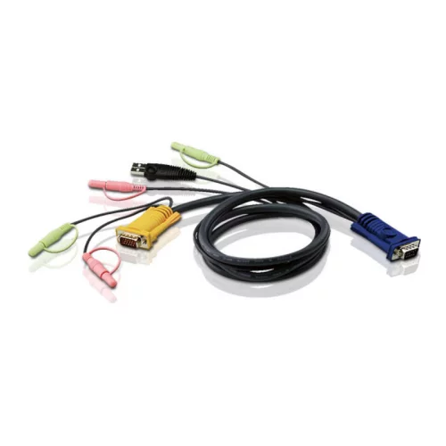 КВМ-кабель USB для соединения с ПК HDB USB и аудио/ CABLE HD15M/MD6M/MD6M/SP/SP-SP 5M (2L-5305U)