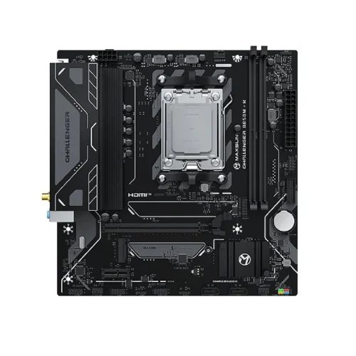 Материнская плата MAXSUN MS-Challenger B850M-K WIFI, AM5, B850, 2*DDR5, 2*SATA3, M.2, 4*USB 3.2, 2*USB 2.0, 1*PCIEx16, 1*PCIEx1, DP+HDMI, mATX