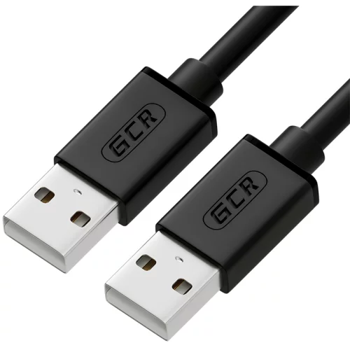 Greenconnect Кабель 1.0m USB 2.0, AM/AM, черный, 28/28 AWG, экран, армированный, морозостойкий, GCR-UM2M-BB2S-1.0m
