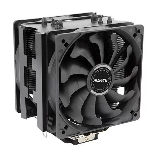 Вентилятор ALSEYE S120D-B Universal, TDP 135W, 2x120FAN, 4 heat pipe, PWM, RTL{20} (874258) (AS.01.07.0019)