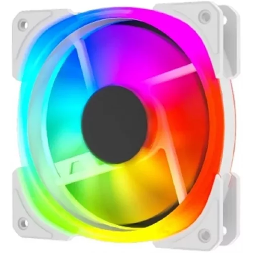 Вентилятор Powercase (CM21-14W ARGB) White 140x140x25мм (PWM, 100шт./ кор, 4pin +ARGB Sync, 800-1500±
