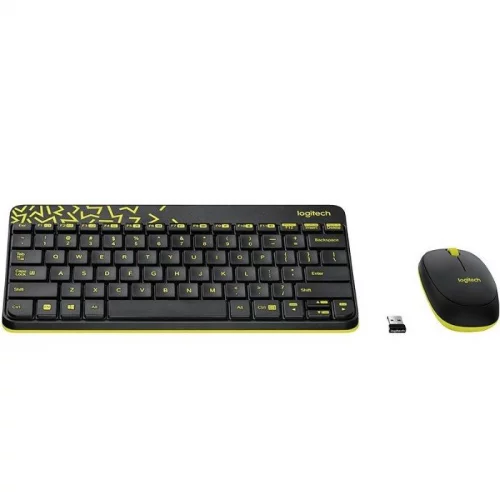 Комплект (клавиатура + мышь)/ Logitech Wireless Desktop MK240 Nano Black Retail Combo (920-008213)
