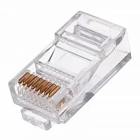 Gembird Вилка RJ-45 (8P8C) универсальная. кат.5e. со сквозным отверстием (100 шт.) (LC-PTU-01/ 100) (LC-PTU-01/100)