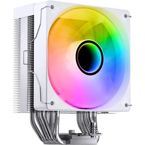 Кулер для процессора/ CPU Cooler JONSBO CR-1000 V3 PRO ARGB (230W, 4-pin PWM, 157mm, Al/ Cu, 6x6mm, ARGB, 1x120mm, 70.8CFM, 33.2dBA, 1800RPM, S: 1851/ 1700/ 1200/ 115X, AM4/ AM5 White) (CR-1000 V3 PRO ARGB WHITE)